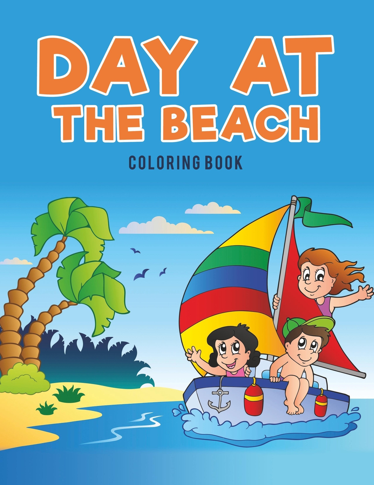 Thumbnail - Day At The Beach Coloring Book | Coloring Pages For Kids | Taschenbuch