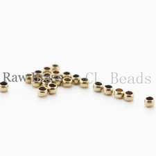 100 Pieces Raw Brass Crimp Beads-2mm 324C-I-10X 