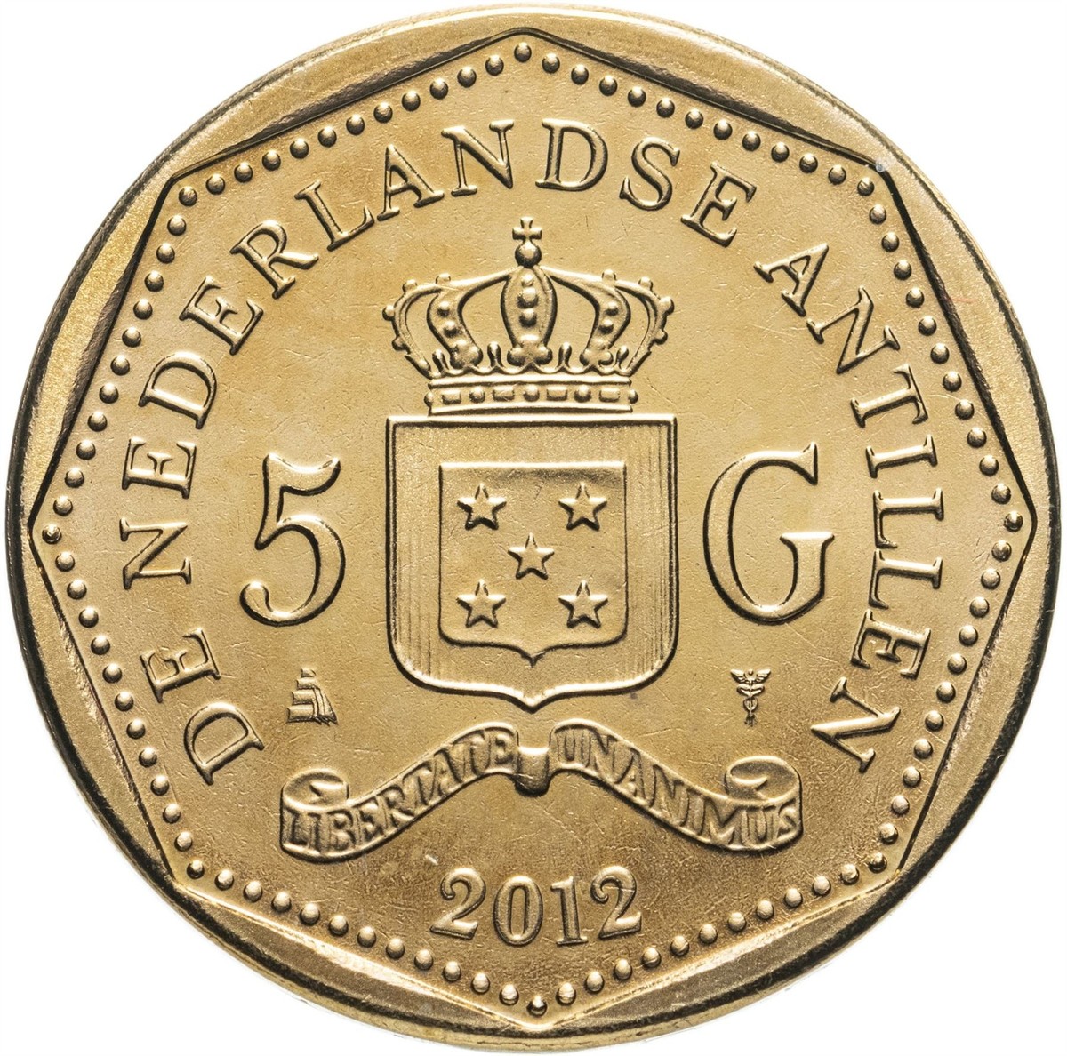 Netherlands Antilles | 5 Gulden Coin | Queen Beatrix | 1998 - 2013