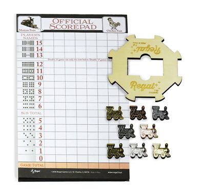 Regal Games Mexican Train Domino Expansion Set - 8 Metal Marker Trains with U...