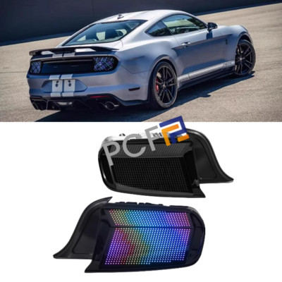Fits Ford Mustang RGB LED Flow Steering Digital Dot Pattern Tail Light Assembly