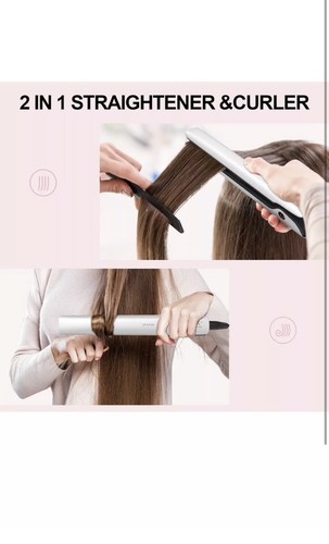 2-in-1 Hair Straightener Flat Iron | Straightener and Curler for All Hairstyles - Picture 2 of 7