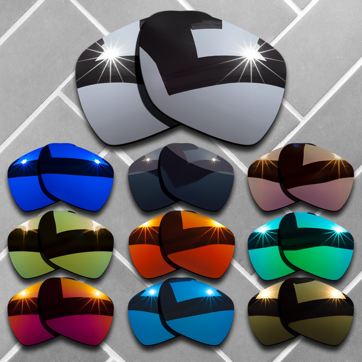 y　2つセット Polarized Anti-Scratch Replacement Lenses for-Spy Optic Cyrus