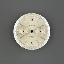 NIVOR CHRONOGRAPH Swiss Vintage Dial quadrante VALJOUX 22 23 oro 21 34,3 mm