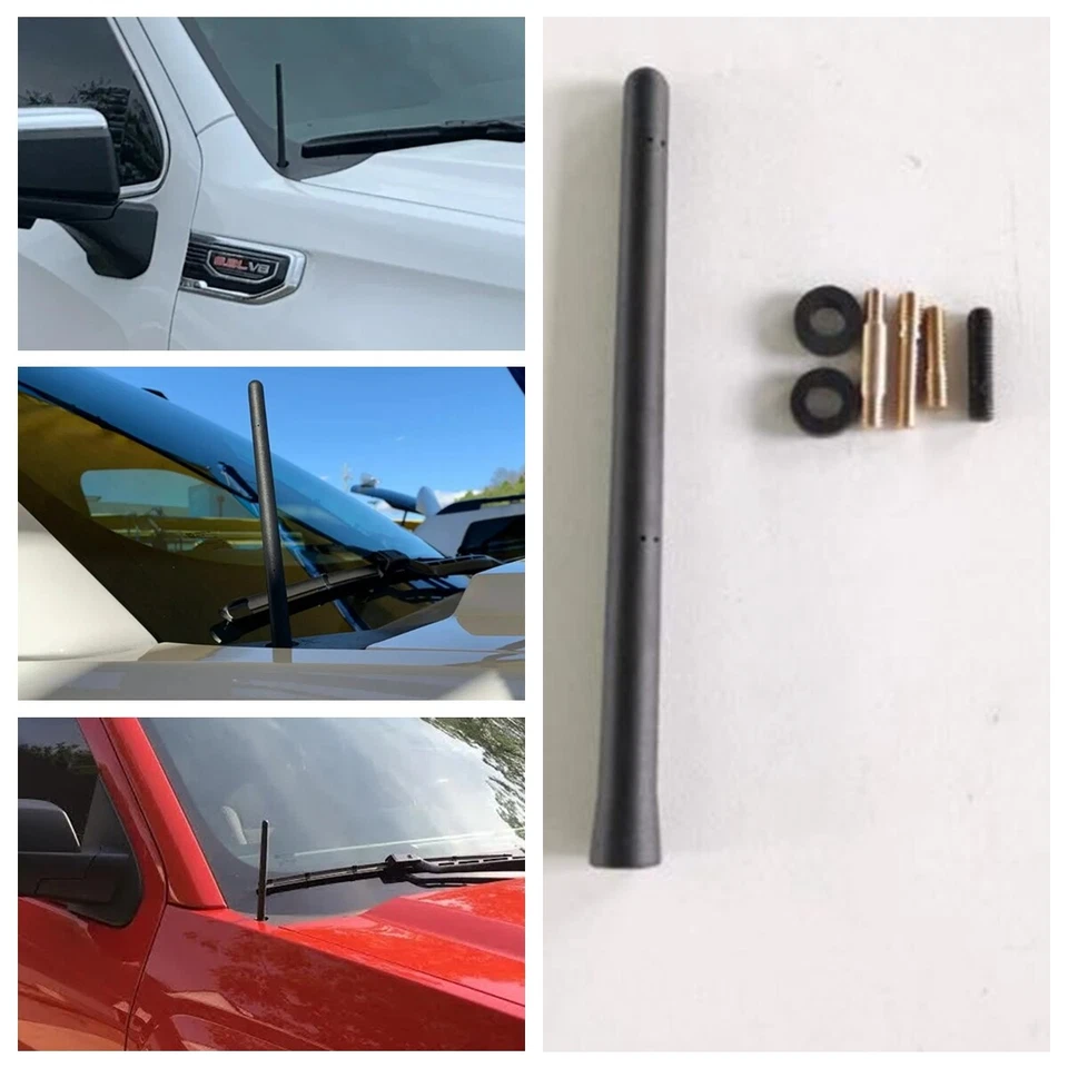 Sale 6 3/4" Short Mast AM/FM Antenna w/Screws Kit for Chevrolet SSR 2003-2006 - Image 4 of 4