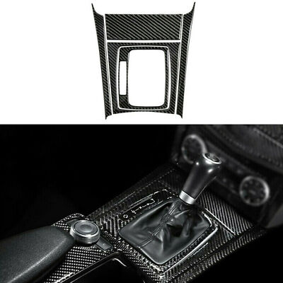 Carbon Fiber Gear Shift Panel Trim Set Fits Mercedes-Benz C Class W204 2007-2013