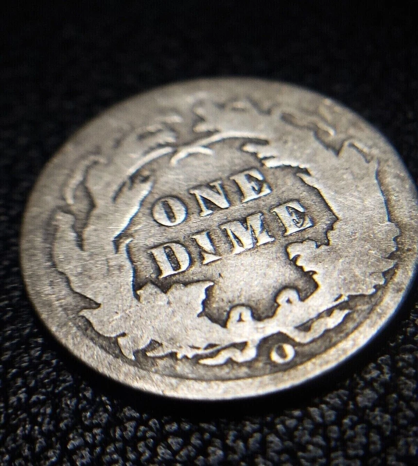 1891 O Seated Liberty Dime: Final Year / Error on Reverse "i" In Dime! - Image 4 of 4