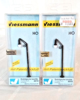 (2) NIB Sealed Viessmann HO Street Lamps 6010 73mm