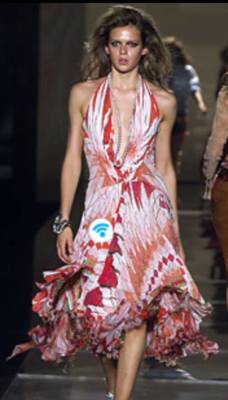 NWT ROBERTO CAVALLI EDITORIAL DRESS SPRING/SUMMER 2004 SZ SMALL