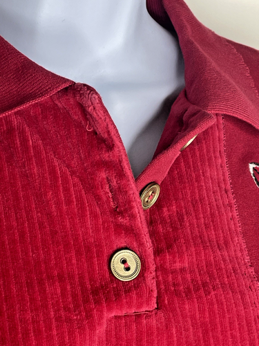 Vintage Alfred Dunner Medium Red L/S Collared Embroidered Butterfly Pullover Top - Picture 10 of 13