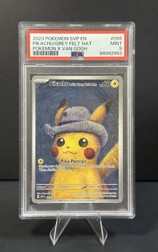 Pokemon 2023 SVP EN Pikachu with Grey Felt Hat #85 Full Art Promo PSA 9