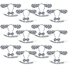 Coopay 36 Pieces Halloween Dalmatian Costume Set Dog Ears Headband Kit Includ...