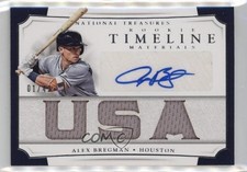 2017 Panini National Treasures 1/49 Alex Bregman #TRMS-AX Auto 19zq