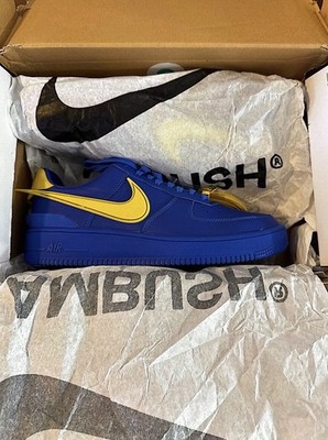 Nike Air Force 1 x AMBUSH Blue/Yellow Low Top Lace Up Men s Sneakers NWD