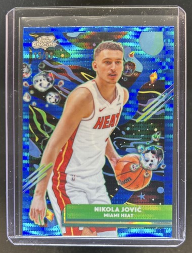 2025-26 Topps Cosmic Chrome Nikola Jovic Blue Moon Refractor #/99 Heat
