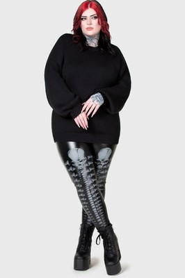 Killstar Kihilist Solaria Leggings Pants Womens Black Goth Alternative