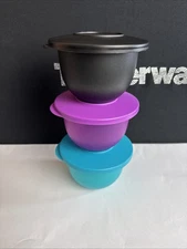Tupperware Impressions Mini Bowls 2.3 cups Set of 3 New