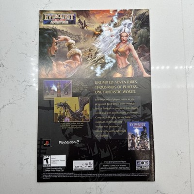 EverQuest Online Adventures Sony PlayStation 2 Vintage Print Ad/Wall Art