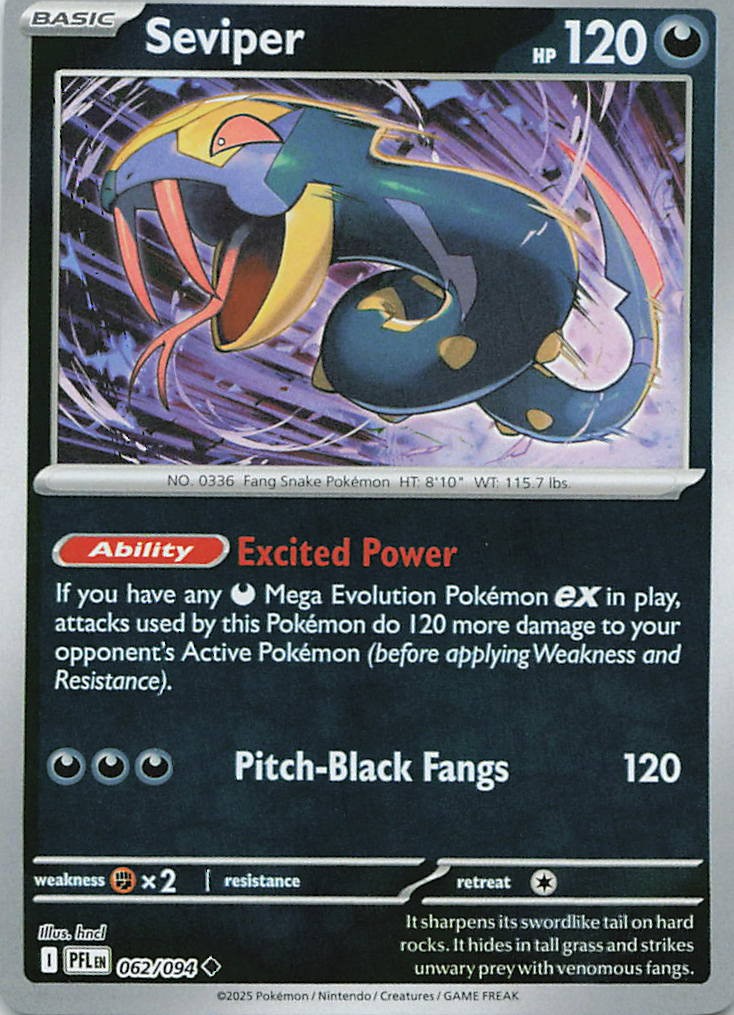 Seviper Uncommon ME02: Phantasmal Flames 062/094 NM