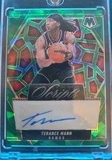 24-25 Panini Mosaic Green Cracked Ice Scripts Auto Terrance Mann
