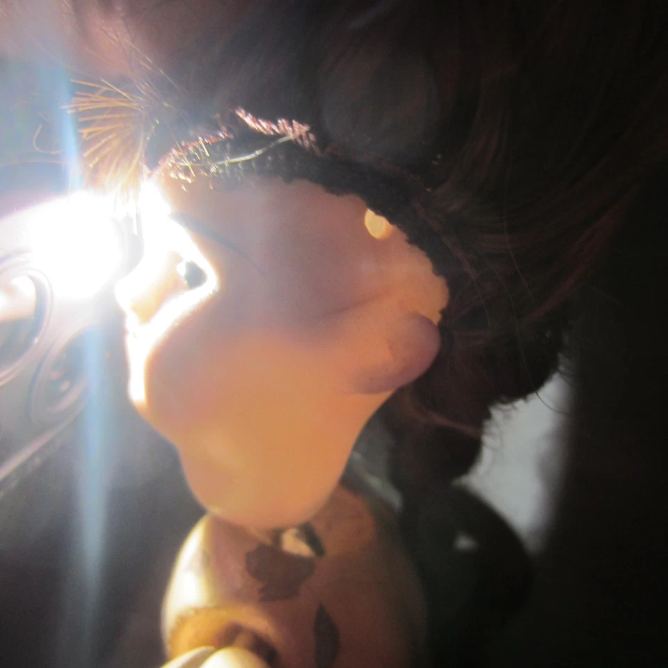 Muñeca Cabeza Bisque Antigua Cuerpo de Madera Suelto TLC Restaurar 8" 1898 Foto 3 de 4