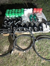 Husky Gas Pump Nozzles With PetroClearFilters And 3 Hoses, 2 Used Diesel Nozzles