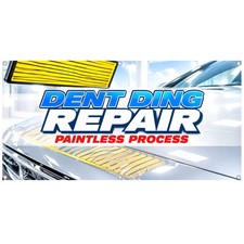 Dent Ding Repair Vinyl Banner Paintless Process Sign Auto Body Shop Garage