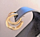 Vintage Swarovski (S.A.L.) Gold Rhodium Plated W/Crystals Hoop Stud Earrings — photo 2