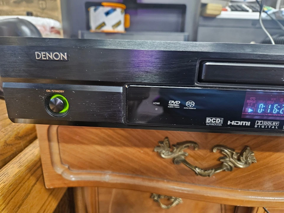 DENON DVD-1920 DVD PLAYER CDS,SUPER AUDIO CDS AND MORE-WITH REMOTE & POWER CABLE - Image 3 of 4
