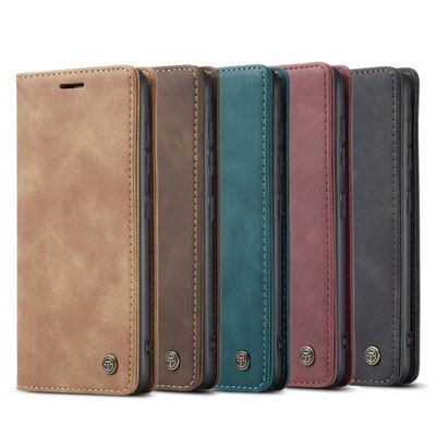 CASEME Handy Tasche Schutzhülle Book Case Flip Cover Wallet Etui Hülle Leder Magnet
