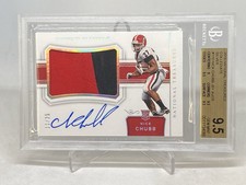 2018 NATIONAL TREASURES NICK CHUBB AUTO RPA SP/25 GEORGIA RC BGS 9.5/10 POP 2