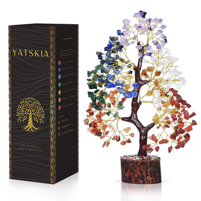Yatskia 7 Chakra Tree Of Life - Crystals And Healing Stones Birthday Gifts For