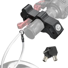 Black Anti-Theft Lock Motor Handlebar Grip Brake Security Lock For Scooters ATVs