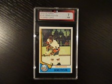 1974-75 Topps Hockey Card #195 Denis Potvin Rookie Graded 7 NM KSA. rookie card picture