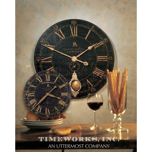 Uttermost Bond Street 30-inch Black Wall Clock - Picture 2 of 2