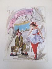 1963 SOCIETA' ARTISTI PATRIOTTICA MENU' GIAN PIERO RESTELLINI MILANO CIRCO SC73