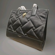 Kurt Geiger Black Quilted Recycled Small Square Shopper