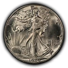 1939 50c Walking Liberty Silver Half Dollar - BU - SKU-H3925