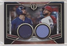 2020 Topps Tribute Dual Player Relics /150 Joey Gallo Nomar Mazara #DR-GMA 0o6v