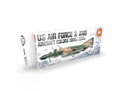 Ak Interactive - 3rd Generation - Acrylic Paint Set Us Air Force & Ang Aircraft