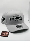 Las Vegas Raiders New Era 9FIFTY Gray Upside Down Logo A-Frame Snapback Hat