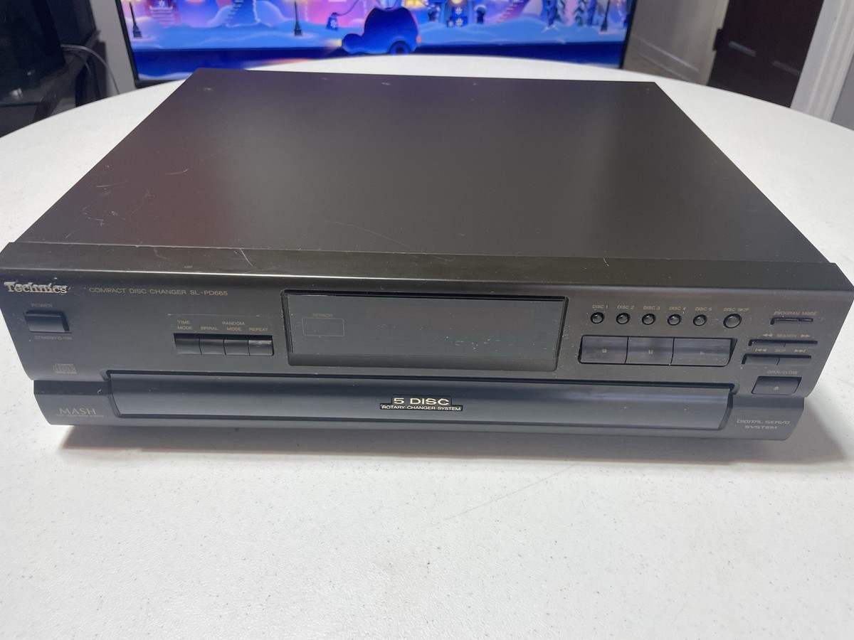 Technics Sl-pd665 Stereo 5 Disc CD Compact Player Changer W/mash