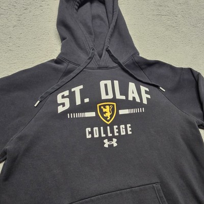 St Olaf Hoodie Mens Large Under Armour Pullover Fleece Sweatshirt Black
