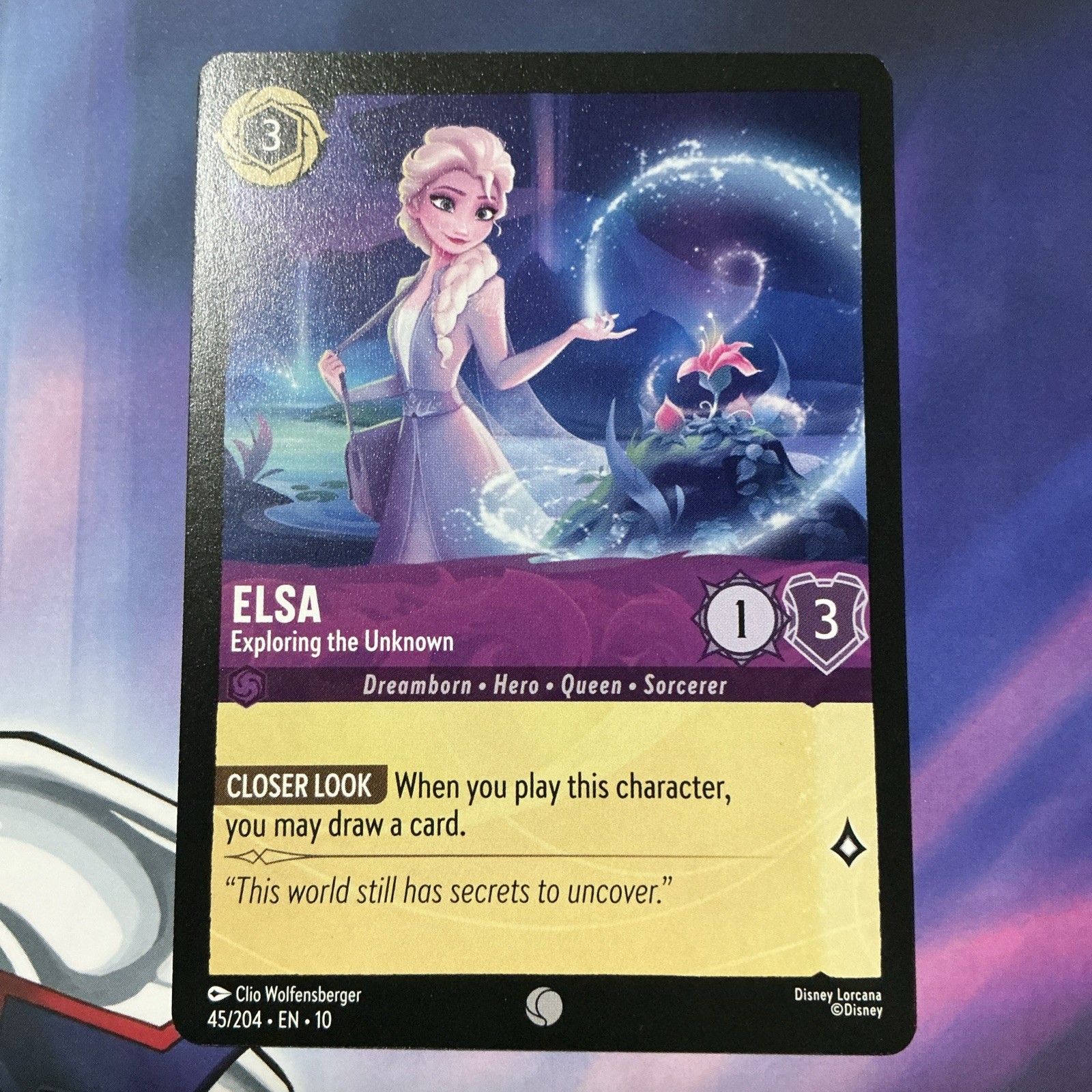 Disney Lorcana Whispers in the Well Elsa-Exploring the Unknown 45/204 NM Regular