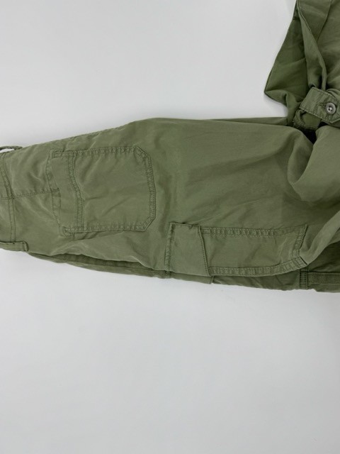 M&S Womens Cargo Trousers UK 6 Sage Green Utility Combat Casual Cotton Pants image 10
