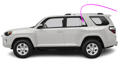 Fits: 2010-2023 Toyota 4Runner 4D SUV Driver Rear Left Vent Window Glass/Clear