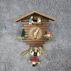 Vintage Mini Coo Coo Clock Made In Western Germany Mechanical Movement Untested