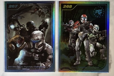 Star Wars Republic Commando Limited Run Games Silver Trading Card #267 #268