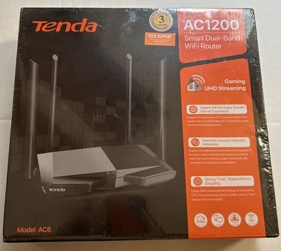 Tenda AC6 AC1200 Smart Dual-Band WiFi Router, New original seal