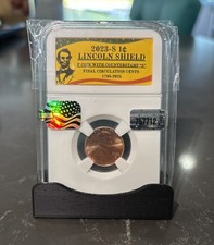 2023 S Lincoln Shield Cent “Not Proof S 1¢” New P Penny With “S” Counter-Stamp